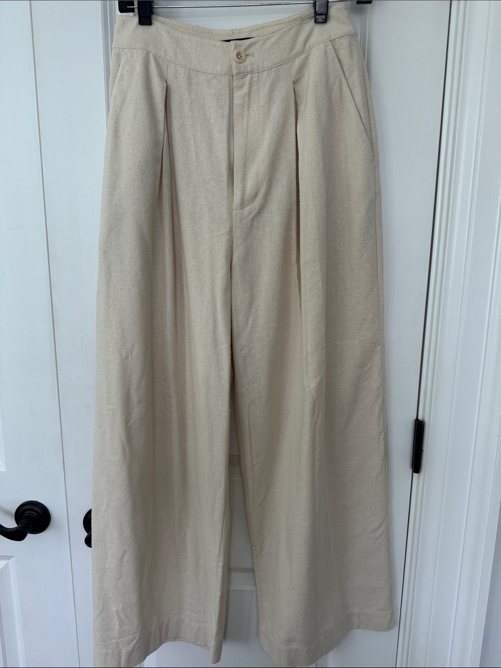 Jenni Kayne Pleated Relaxed Trouser Pants in Cream